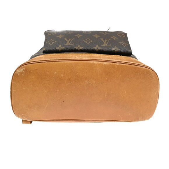 LOUIS VUITTON Montsouris GM Backpack Bag Monogram Leather Brown - Picture 4 of 15